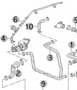 944S2 RADIATOR HOSE INDIVIDUAL #1 thru #10