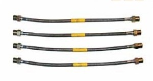 STEEL BRAIDED BRAKE LINE SET BOXSTER (S) & CAYMAN (S) from '05