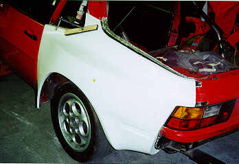 Fiberglass Panel Positioned.