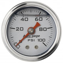 2-1/16" PRESSURE, 0-100 PSI, SILVER