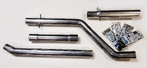 2.5 INCH LINDSEY EXHAUST FOR STOCK HEADERS 924S / 944 8v '83-'89