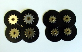 BRAKE PAD DAMPER KIT (8 pcs) BIG RED/BLACK