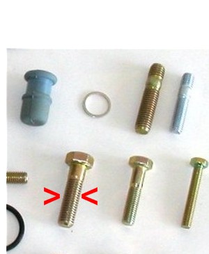 BOLT CROSS OVER PIPE TO TURBINE HOUSING 944T (#14) Set of 4 - N0100202